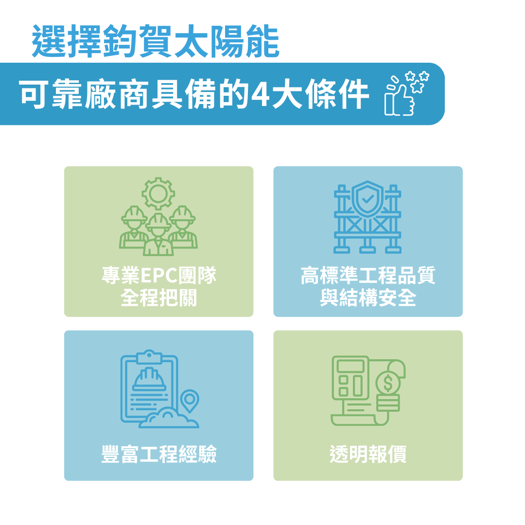 選擇鈞賀太陽能的優點